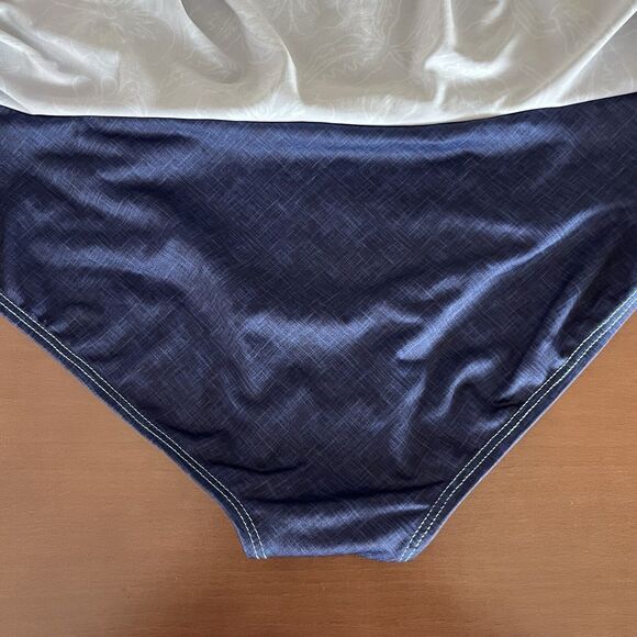 NWT LOCO Boutique Size Medium Swimsuit Swim Dress One Piece‎ Tropical Blue Green - Picture 10 of 11